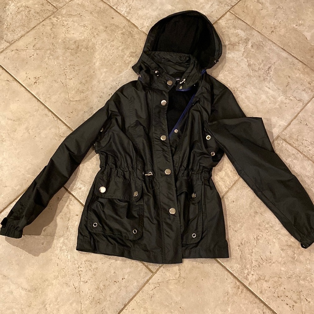 Women’s S Black Jones New York Raincoat